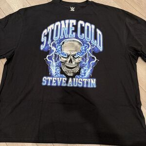 WWE Stone Cold Steve Austin Men’s Back T-shirt Size 5X Skull Graphic Cotton Tee